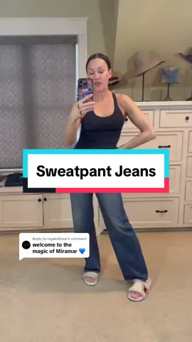 Replying to @ragandbone Fully committed and addicted to this sweatpants jean situation.. I had to buy another pair 😆 slightly different style, but same amount of comfort & cuteness! @ragandbone 🥳 #styletips #minnesotan #tryonhaul #fashioninspo