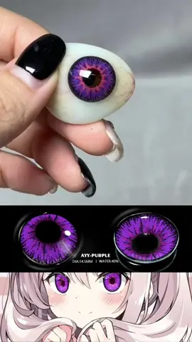 AYY-purple| Purple really won’t let you down, rebellious, sweet and cool witch purple. ถ่ายด้วยกล้องตัวเดิม การแสดงสีนั้นสูงมาก และสีก็สมจริงมาก!#eyesharecontactlens #purple#cosplay#cosplaylens #fypシ 