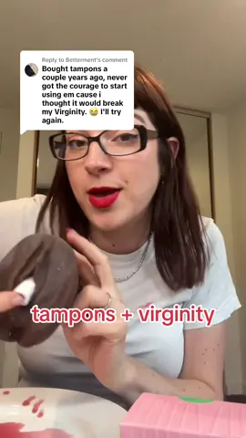 Replying to @Betterment “will tampons take my virginity?” Miss Moxie explains. #tampons #periodtips #intimatehealth Always read the label and follow the directions for use. Tampons are inserted into the vagina to absorb period flow. Shown: Moxie Organics regular tampons (approx. 11g absorbency), for medium flow.