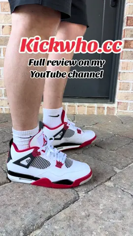 Jordan 4 Fire red from kickwho! Full review on my YouTube channel #jordan #shoes #review #unboxing #sneakers #sneakerhead #sneakerheads #kicks #jordans #jordan4 @kickwho.xyz 