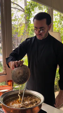 Mughlai Mutton Korma Made With Desi Ghee in Copper is now available at  @Junoon Restaurant  Yeh wala Mutton ka Korma apko arrest kerwa sakta hay aur ap jail ja saktay hain.  Tag those people who can get arrested for tender Mutton Korma History of Korma: Korma was created in the 16th century by Rajput cooks in the royal kitchens of Emperor Akbar under the supervision of Ustad Mir Bakawal who was the master and supervisor of Royal Kitchens. Recipe: 1 kg mutton  Namak 2 tea spoon Red chilli powder 1.5 tea spoon  Dhania powder 2 tea spoons  Haldi 1/4 tea spoon  Make Paste using Dahi half kg and Brown onion 1 cup. Ilachi 2 Taiz pata 2 Choti ilaichi 3 Black pepper 5 pieces Ginger garlic paste 2 tablespoons  Deshi ghee 1 cup Kashmiri mirch/Degi mirch powder 2 teaspoons  Black pepper 1 tea spoon Garam masala powder 1/2 teaspoon Half liter  Put it on Dum for 1.25 hours  Garnishing: Green chili  Coriander  Ginger  #adeelchaudhry #bohataala #korma 