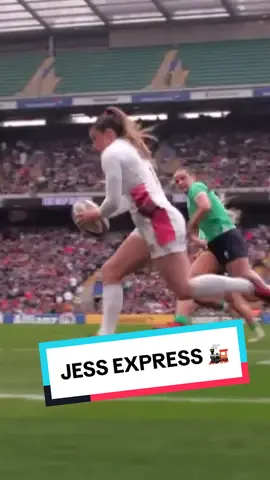 The Jess Express in full flow 🚂 #rugby #englandrugby #redroses 