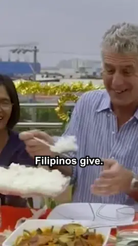 The late Anthony Bourdain, a world-renowned chef and travel host, famously called Filipinos some of the most ✨giving✨ people on the planet! Curious about what earned Filipinos this title? It's more than just hospitality; it is the deep sense of community, the willingness to share even with strangers, and the genuine warmth that makes you feel like family. Follow us for more content like this! #TheFilipinoStory #FilipinoIdentity #FilipinoCommunity #PhilippineHistory #anthonybourdain 