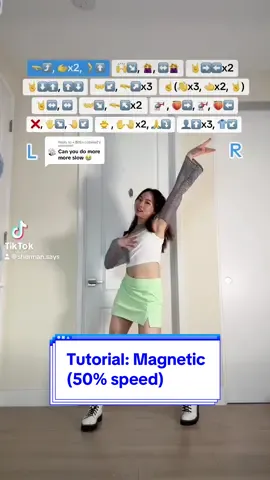 Replying to @<苏怡>♧{daisy} magnetic tutorial 50% speed ver.  You can also change the speed on the app! But I figure this may be easier since there were multiple requests 💙 #ILLIT #magnetic #아일릿 #super_real_me #kpopdancetutorial #kpoptutorial #kpopdance @ILLIT 