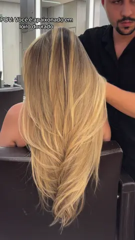 So quem é fã de loiro dourado vai comentar “💛”! Marca aquela sua amiga pra ver esse cabelo 😮‍💨💛!! #cabelos #mechasbh #loirosperfeitos #loiro #loirosaudavel #loirodourado 