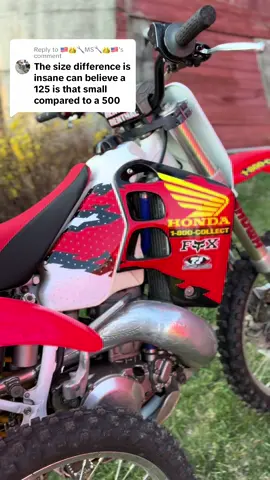 Replying to @🇺🇸👑🔧MS🔧👑🇺🇸 I’m just a baby #hondacr125 #hondacr500 #honda #cr125 #cr500 #dirtbike 