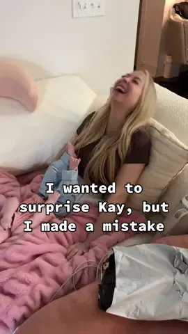 I made a mistake… 😅 also Kay’s laugh at the end 😂 backstory ::: Kay is a big fan of TSwift, and was telling me about how she was putting out a new album. I wanted to do something for her and thought that she’d love a Taylor shirt for her to wear! I grabbed a great one that had Taylor Swift in big letters and I wanted to get it oversized for her. I ordered it, and waited. Then when it came in, I surprised Kay. There was one problem though… when Kay opened it, the face didn’t match Taylor Swift. I didn’t look close enough to the shirt and it turned out that it wasn’t a shirt for Taylor. It was someone else on the shirt. I was confused because the writing still said Taylor Swift! 😂 Kay ended up liking the shirt nonetheless, and tried it on. It was a little big, but maybe it will make a good sleep shirt or something! 😅 She loves her new Tswift shirt! #kayandtayofficial #couples #relationships #pregnant #postpartum 