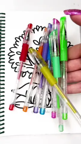 Colourlinda ✨ ASMR #asmr #coloring #glittercoloring #glitterpens #satisfying #relaxing #colorindocomglitter 