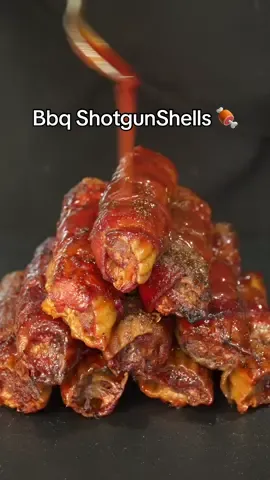 Bbq Shotgun shells Recipe Smoke - 300F 1 Hr then Add Bbq and smoke for another 10 Minutes  *Recommend to par cook Pasta for 2-3 Minutes then let chill. Refrigerate stuffed pasta for at least 5 hours/ Overnight  ———— 1 lb Ground Beef (90%/10%) 1 lb Sweet Italian Sausage  8 Oz Cream Cheese  1/3 Cup Red Onions (Diced) 2 Jalapeños(Diced) 8 Oz Colby Jack Cheese 1 Tbsp Dano’s Spicy  1 Tbsp Dano’s Original  16 Oz (2Pkg) Manicotti Pasta  3Pkg Bacon  Add your Favorite Barbecue Sauce  ————- #flavorthemoment & #danospartner @Dan-O’s Seasoning @Walmart #grilling #shotgunshellrecipe #smoker #bbq #bbqtiktok #thatsavagekitchen 