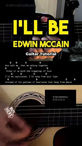 I’ll Be - Edwin McCain | Guitar Chords Tutorial For Beginners #guitartutorial #fyp #guitaraccessories 