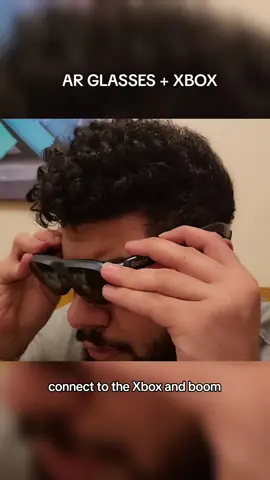 Playing xbox series x with AR glasses is entirely possible. This is like having a giant screen for gaming in your pocket. It's quire remarkable. #xboxseriesx #xbox #arglasses #vrgaming #vr 
