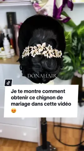 Chignon de mariage sur vous mainon😂😂😂😂😍#donahair #formation #gluelesswig #perruque @╰★ DONAHAIR ★╯ 