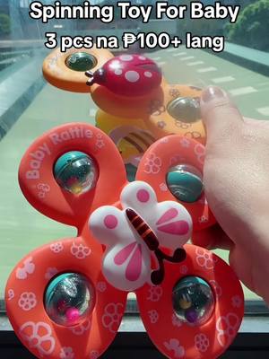 PERFECT SA MGA JUNAKIS NA IYAKIN PARA MALIBANG SILA BILHAN NIYO NETONG SPINNING TOY 😍🥰#fyp #spinningtoy #babiesoftiktok 3 Pcs Baby Bath Toy Suction Cup Teether Spiner Spin Sucker Spining Top Cartoon Spinner Toys for Kids Baby