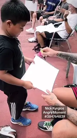 Media says im angry, does this look angry? 🤔 when in doubt, do it for the kids #tennistiktok #atptour #tennis #nickkyrgios #fyptennis 