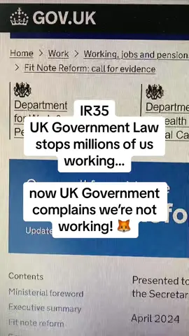 IR35 Reforms introduced by UK Government in April 2021 with aim of reducing tax avoidance by contractors 🦊 Indirect consequence has been to stop millions of us who'd like to work from working at all, or as much as we'd like to 🦊 Contractors now have to be effectively permanent employees with PAYE salary plus numerous 