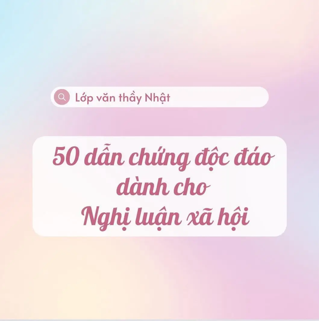50 DẪN CHỨNG ĐỘC ĐÁO NLXH (P1) 