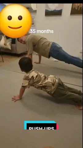 not Caleb trying to do proper push-ups before he turns 3 🔥🏆