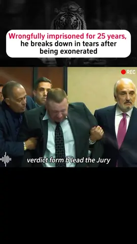 Wrongfully imprisoned for 25 years,  he breaks down in tears after being exonerated #fyp #foryou #usa🇺🇸 #tribunal #judge 