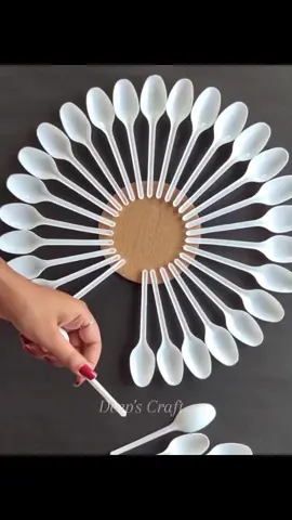 Making a beautiful wall decor using Plastic spoons #DIY #crafts #fun #viral #trending #video #share #fyp #grow #trend #account #foryou 