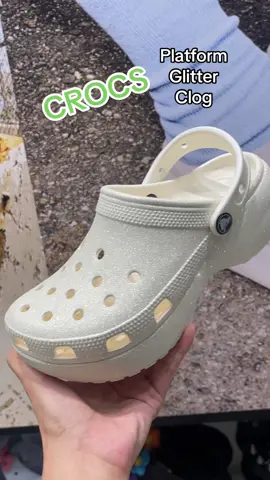 รุ่นplatform แบบ วิ้งกลิตเตอร์สุดๆ ✨ #รองเท้าcrocs #crocsthailand #crocsplatform #รับหิ้วcrocs 
