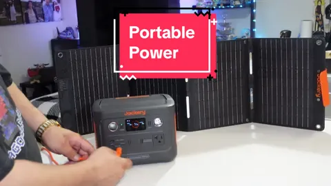 Reviewing Jackery Solar Generator 300 Plus with 40W Solar Panel #powerstation #jackery #solarpanel #solargenerator #powerbackup #tiktokshop #gadgets #coolgadgets #techtok #tiktech
