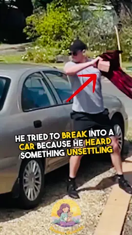 He Heard Something so He Tried to Break Into The Car 😱😮 #kindness #compassion #helpingothers #heartwarmingmoments #hearttouching #savinglives #hero #heroic #dogrescue 