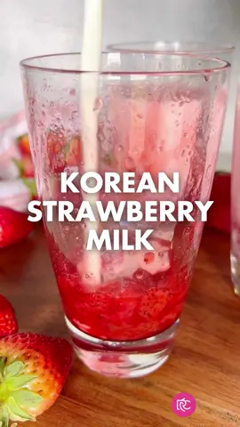 Korean strawberry milk is a sweet and fruity treat that is sure to satisfy your taste buds. #koreanstrawberrymilk #strawberrymilk #fyp #FoodTok #strawberries #summerdrinks