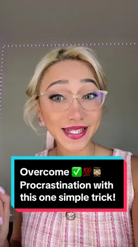#stitch with @Amelia - overcome procrastination with this one simple trick! ✅👩🏼‍🎓💯📚  - #studyhacks #studytips #studytok #procrastination #studentproblems  . NOTE: this is not medical advice. Please see a healthcare professional for tailored diagnosis & management of ADHD.