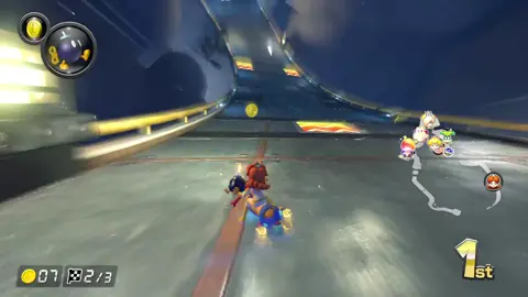 the person with the lightning blot didn't like that💀⚡️ #mariokart #mariokart8deluxe #mk8dx #mariokartonline #200cc #blueshell #blueshelloutrun #blueshelldodge #viral #fyp 