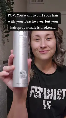 bought it off Amazon & of course since its flammable, no returns 🙃 #sage #Beachwaver #curlingiron #curlscheck #hairtok #haircare #wellness #wellnesstok #kenraprofessional #hairspray #broken #makedo 