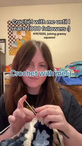 Crochet with me! 🧶✨❤️#crochettok #tiktok #crochet #crochettiktok #crocheter #grannysquareblanket #grannysquare #crochetwithme 