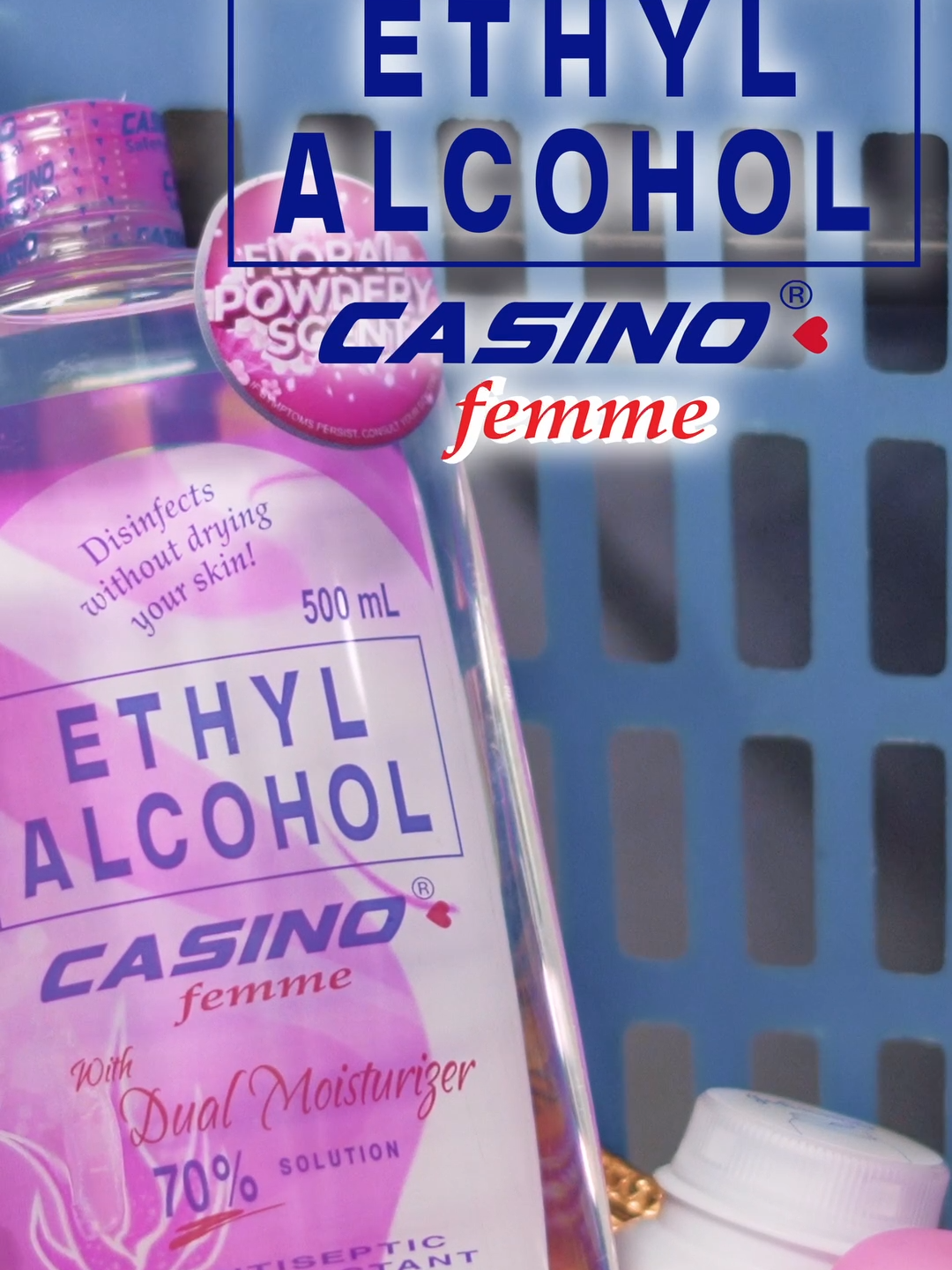 Discover the magic of good vibes with Ethyl Alcohol (Casino Femme with Dual Moisturizer). Make the switch and indulge yourself with its floral powdery scent. Always remember to add it in your grocery bags! #CasiNOsaGerms (based on representative bacteria tested) #SayYEStoGoodVibes ASC Ref Code: I0232P030724C