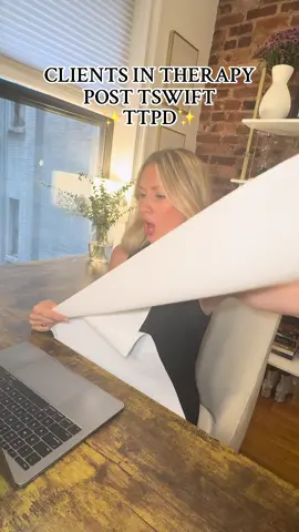 Clients in #therapy post #taylorswift #torturedpoetsdepartment  *DISCLAIMER* whenever I am playing CLIENT, I am playing myself and all of my anecdotes and comments are solely reflective of me, not of any of my clients. These are skits and all for fun #therapyhumor 