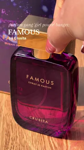 parfum = girl's power ⚡️bikin percaya diri, bikin segalanya kerasa possible. salah satu varian parfum @Crusita Official yang menggambarkan powernya perempuan tuh menurut aku si Famous ini. menurut kalian yang manaaa? 🩷🌸⚡️✨💪🏻 #crusita #crusitaparfum #parfumlokal #harikartini #parfumtiktok #fragrancetiktok #fragrancetok #perfumetok 