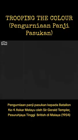 Majlis istiadat pengurniaan panji pasukan kepada Batalion Ke-4 Askar Melayu oleh Sir Gerald Templer, Pesuruhjaya Tinggi British di Malaya. #fypシ #fyp #fypmalaysia #history #sejarah #malayregiment 