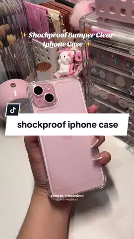 shockproof luxury clear case 💗✨ #clearcase #shockproof #case #iphone #trending 
