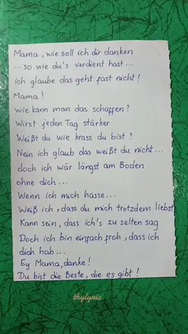 Mama, wie soll ich dir danken, so wie du's verdient hast. Mama, danke. Du bist die Beste, die es gibt.  #fürdich #lied #musik #singen #mama #mutti #mutter #muttertag #muttertochter #mutterliebe #zitate #fyp #viral 