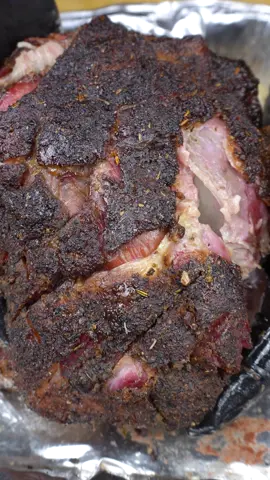 Smoked pulled lamb! - Snake method in the Weber kettle - Trimmed and seasoned in my Garlic Goals & Lamb Layup rubs - Smoked over cherry at around 275F/135c for 3-4 hours until I was happy with the bark and colour - Lamb shoulder then went into a tray with beef stock, then covered in foil and went back in the Weber - Continued cooking until probing tender around 205F/96c internal which took around 3-4 hours more - Rested, pulled and served Times will vary depending on the size of your lamb shoulder 🤘 Link in bio for full videos.  #smokedlamb #bbqlamb #lamb #bbq 