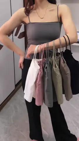 Women fashion padded singlet camisole top casual stretchable. ❤️❤️❤️ #bra #underwear #cantik #murah #pop #malaysia 