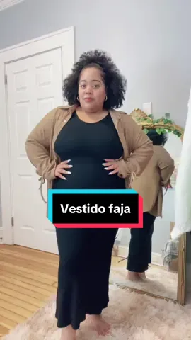 Un vestido que viene con su propia faja. #fashiontiktok #plussize #midsize #grwmchallenge #TikTokShop #plussizefashion #mamasdetiktok #fajas #vestido #mothersdaygiftideas @soo slick shapewear 