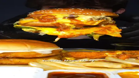 Eating a Fast Food Banquet W Extra Big Mac Sauce + Cheese (vid on Youtube) which would u choose? #eating #fastfood #mukbang #asmr #food #asmrfood #asmrsounds #foodtiktok #Foodie #yummy #delicious 