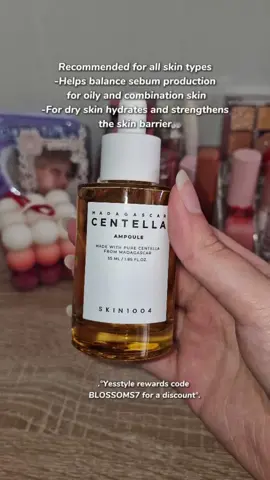 @SKIN1004 Official Centella Ampoule Serum  . .Definitely recommend  🌸Yesstyle rewards code: BLOSSOMS7 . . .@YesStyle  @skin1004marketing  .@YesStyleInfluencers  . #yesstylecode #yesstyleinfluencers #yesstyle #kbeauty #GlowUp #thatgirl #makeup #centella #serum #skincare #skin1004 #centellaasiatica #centellaskincare #centellaampoule #viral #fyp #koreanskincare 