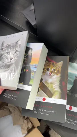 Whole library of books translated for cats #meow #book #cat #books #BookTok thank you @The Meow Library 