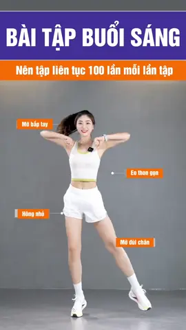 Bài tập buổi sáng giúp chị em giảm mỡ toàn thân cực hiệu quả #erobic #giamcan #hiit #xuhuongtiktok #trending #giammotoanthan #giammo 