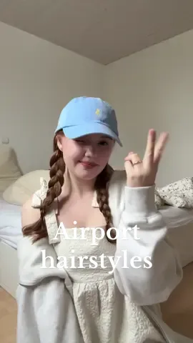 Some cute airport hairstyles 🫶🏻 #jfashion #airportfashion #coquette 