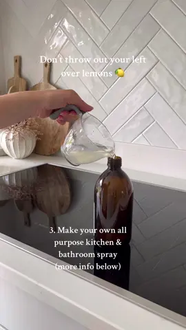 Left over lemons? Here’s 3 ways you can clean using them! It’s Earth Day today so I thought today was the perfect day to share some chemical free cleaning alternatives! Lemons are antibacterial and antiseptic - they can kill bacteria and remove mould and mildew so they make a great substitute for chemical heavy cleaning products! 🍋  1. Add 1/2 cup of lemon juice to your detergent to brighten your whites. The citric acid in lemons acts as a bleaching agent. This helps lighten stains & get whites back to white. Disclaimer: not advised to use with colours or darks as it can cause fading. 2. Descale your kettle by cutting a lemon into quarters - Add to a half filled kettle and boil. Once boiled, pour away water and repeat the process with the same lemons if necessary. 3. Make your own DIY all purpose kitchen and bathroom spray - mix 1/4 cup dish washing liquid, 1/2 cup of lemon juice, 1 cup white vinegar and 1 1/4 cups water to a spray bottle and shake.  . Please let me know if you try any of these! And also if you use lemons in other ways to clean, drop them in the comments - I love to hear new ideas! ☺️  . #chemicalfreeclean #cleaningaccount #cleaningtips #CleanTok #cleantok101 #cleantokuk #cleaningmotivation 