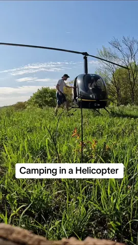 Helicopter Camping #asmr #calming #fyp #helicopter 