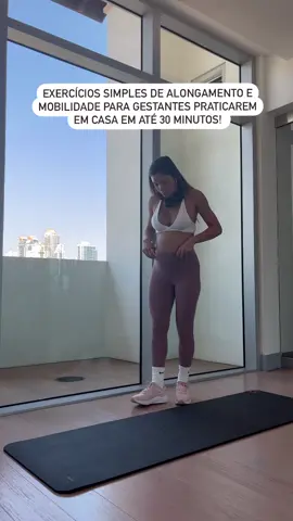 Voce tem alguma amiga gravidinha? Compartilha com ela 🥰 #treinogravida #gravidafitness #gestante #alongamento #gravida #treinofeminino #flexibilidade #exercicioemcasa 