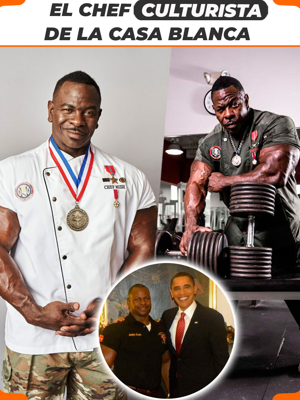 El CHEF CULTURISTA de la Casa Blanca-Andre Rush #Fitness #gym #chef #bodybuilder #legionariossport #gladiadorsport