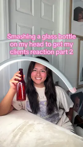 Trigger Warning: Prop bottle smashed on head. No one was harmed in the making of this video😂 #lashtech #lashartist #lash #spfx #lashes #pranks #lashextensions 